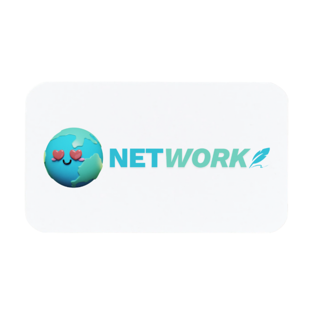 NETWORK CARD- LOVE/TRAVEL EMOJI